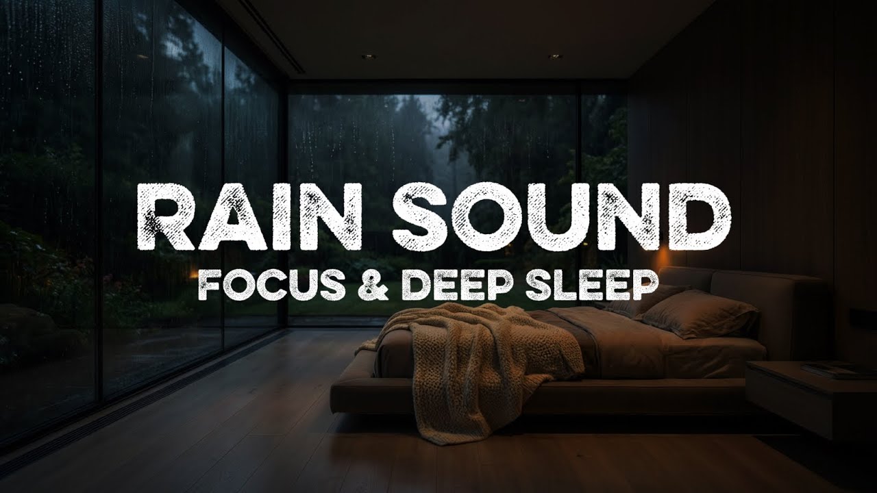 Heavy Rain and Thunder for Sleeping | Dark Screen ASMR
