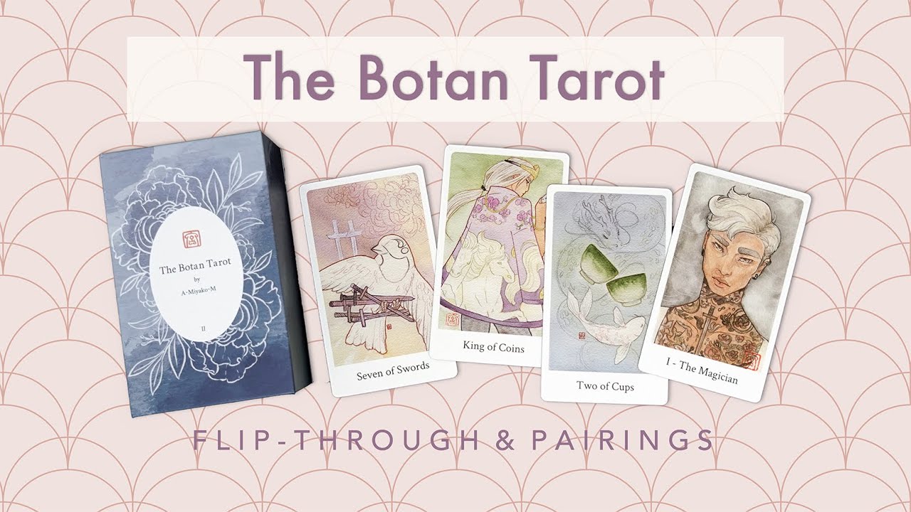 The Botan Tarot (2nd ed) 🌷 No-voice Flip-Through and Pairing Ideas 🪭🤍