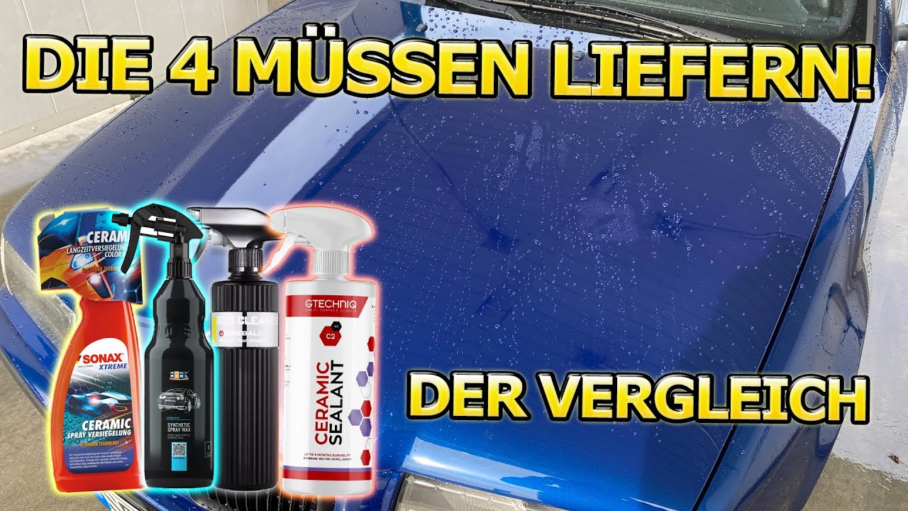 Fireball Pirouette Detailer gegen Sonax, ADBL und Gtechniq - Sprühversiegelungen im Vergleich