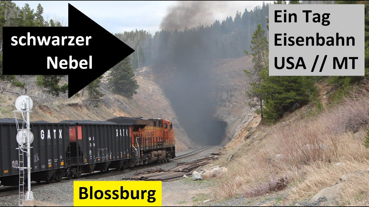 Der schwarze Nebel von Blossburg - Mullan Pass - Montana Rail Link - Ein Tag Eisenbahn USA - AE #304