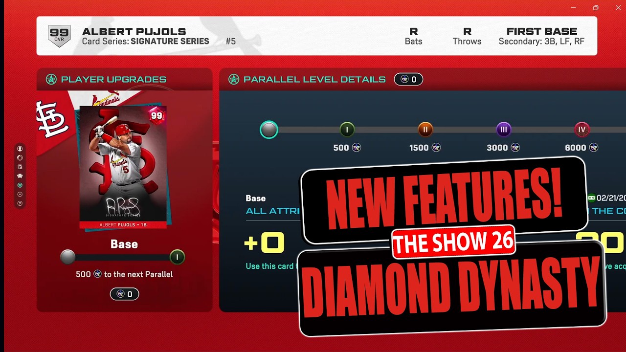 В игре MLB The Show 26 Diamond Dynasty добавлены КРАСНЫЙ АЛМАЗ и другие новые функции!