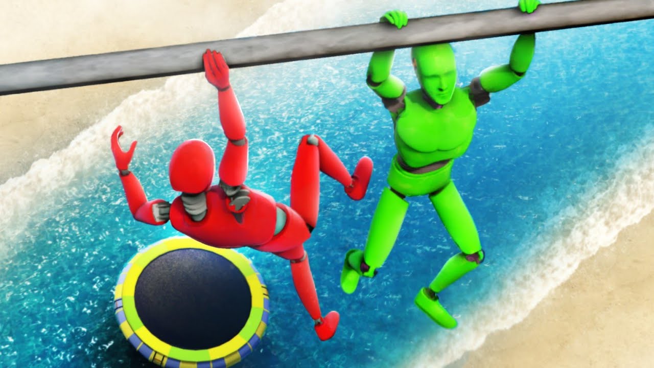 GTA 5 Crash Test Dummy • Crazy Water Trampoline Jumps and Fails!