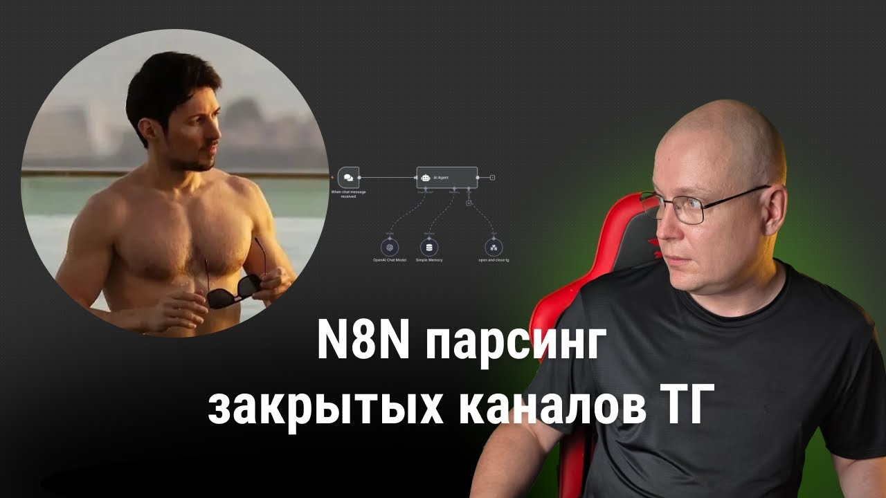 N8N Парсинг закрытых и открытых ТГ каналов