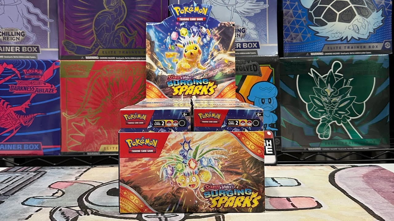 Pokémon Surging Sparks Build and Battle Display Unboxing