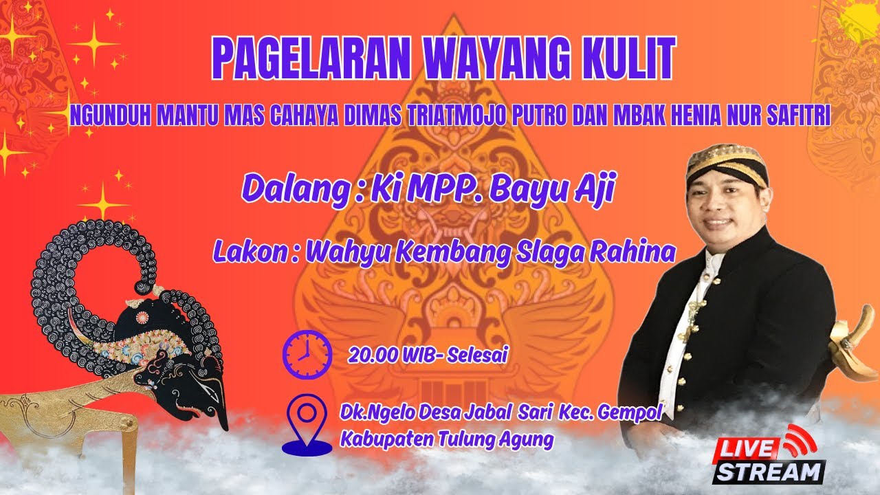 PAGELARAN WAYANG KULIT DK. NGELO DESA JABALSARI KEC. GEMPOL KAB. TULUNGAGUNG DALANG KI MPP. BAYU AJI