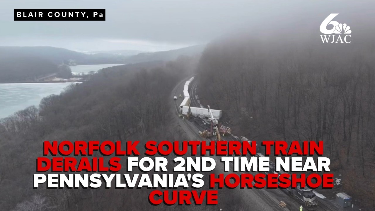 Second train derailment reported in a month at Pennsylvania's historic Horseshoe Curve
