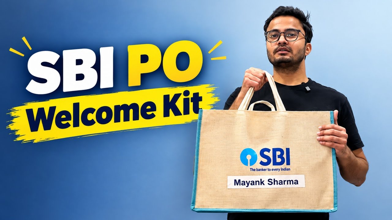 What's Inside My SBI PO WELCOME KIT? (English Subtitles)