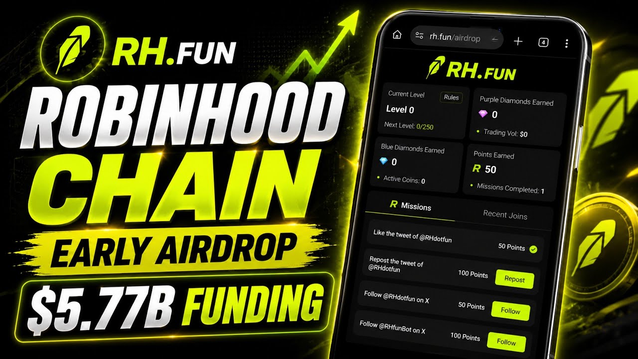 Robinhood Chain Early Airdrop RH.Fun Step-By-Step Guide | New Crypto Airdrop 2026