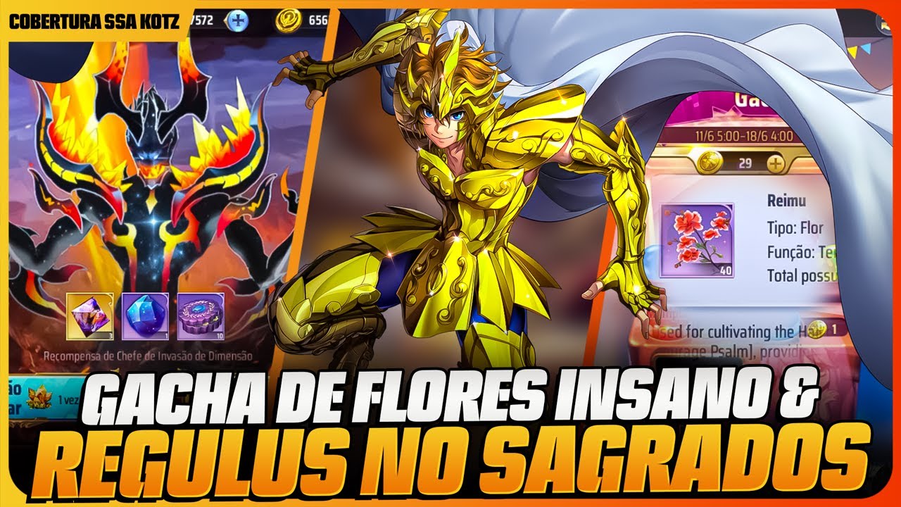 💐🔥 GACHA DE FLORES REPAGINADO, INVASÃO DE VOLTA, NOVO MANGÁ SURPRESA E RÉGULUS NOS SAGRADOS 🔥💐
