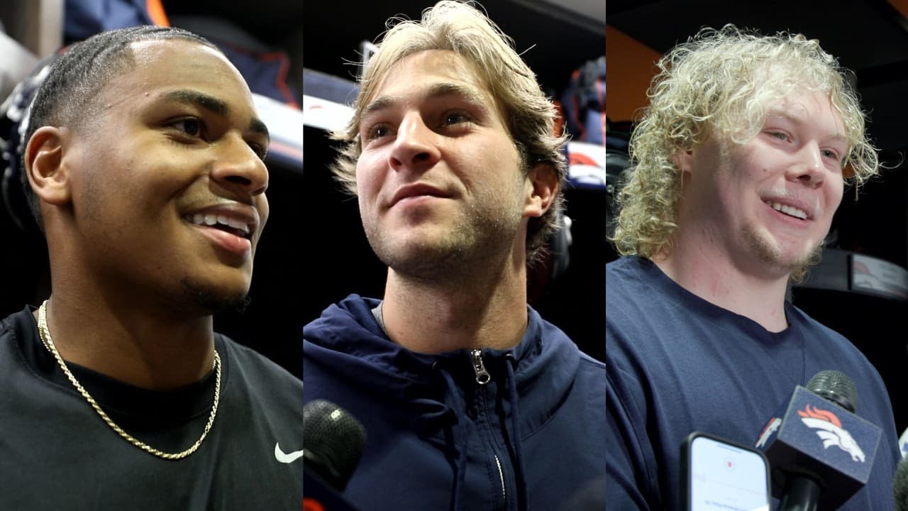 RB Blake Watson, QB John Matocha, T Frank Crum address media