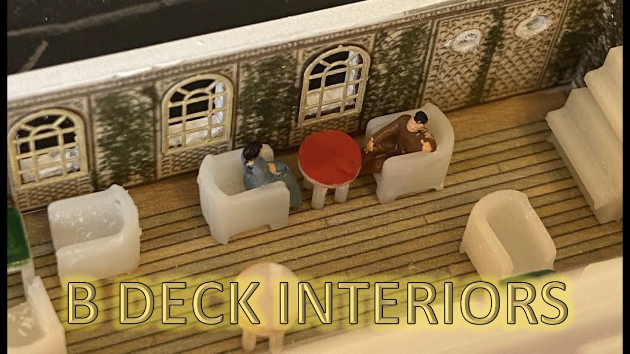 Radio Control Trumpeter 1:200 Titanic Build Part 24 - Cafe Parisien and Private Promenades