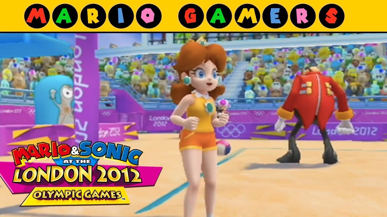 BEACH VOLLEYBALL with PEACH & DAISY - Mario & Sonic at the London 2012 Olympic Games