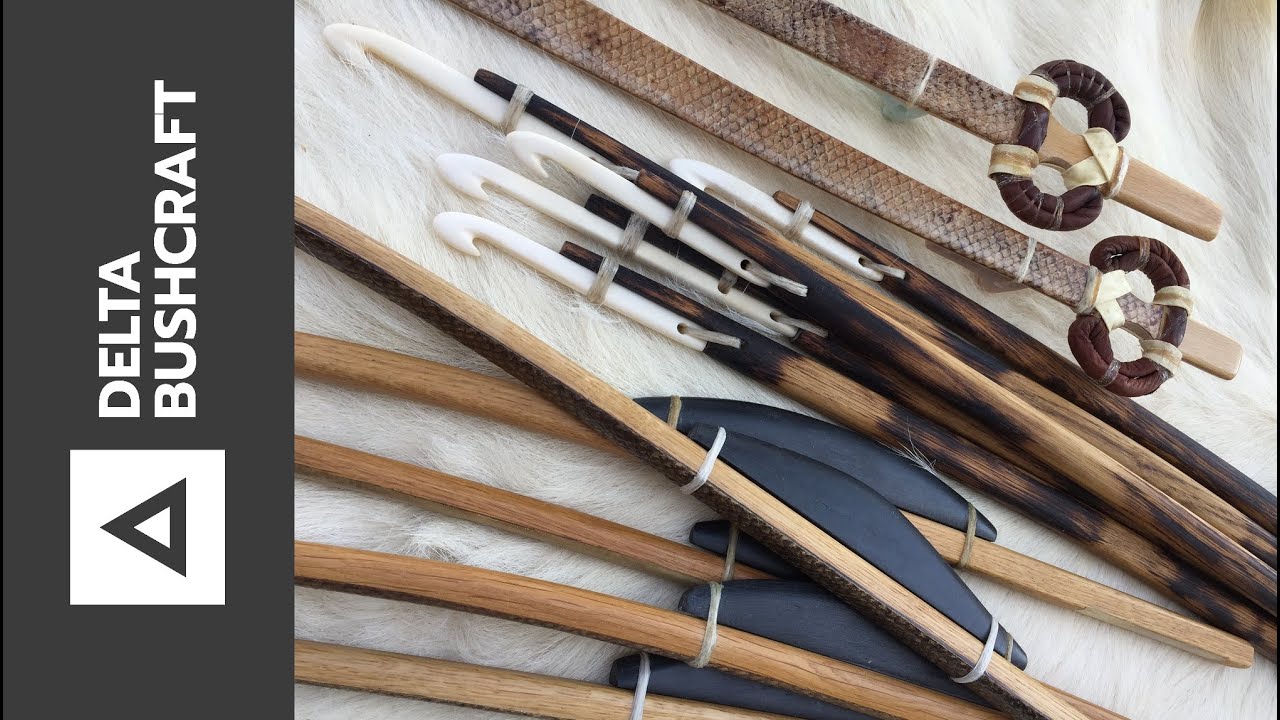 Bushcraft Skills: How to make a basketmaker ll atlatl/  Speerschleuder im Basketmaker Stil bauen