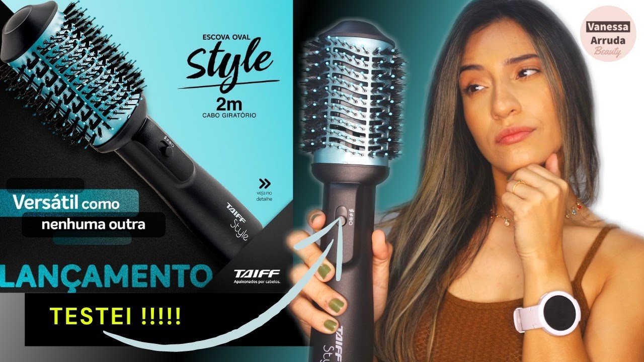 ESCOVA SECADORA OVAL - TAIFF Style - 127 V (seca, modela, alisa e da volume) - Vanessa Arruda Beauty