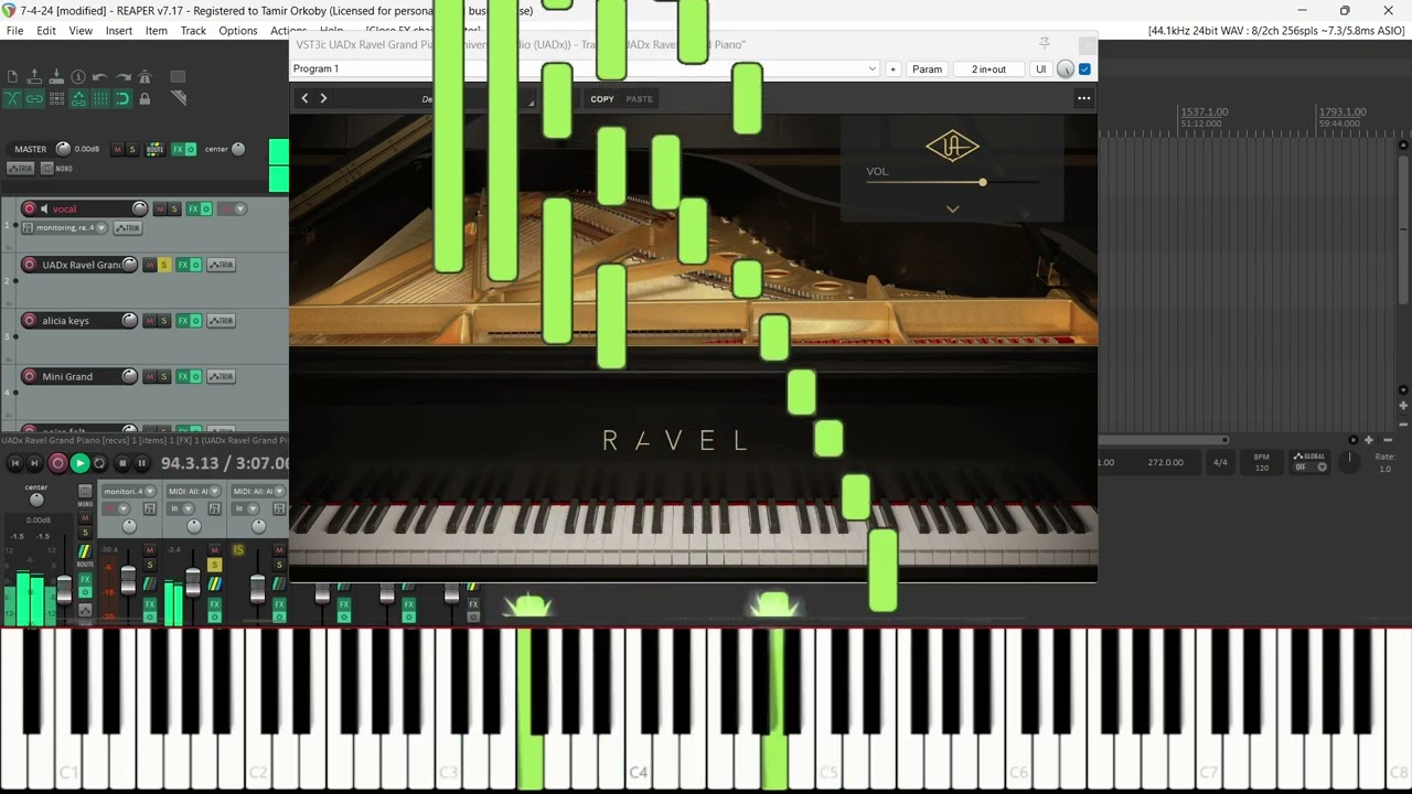 Improvising On UAD Ravel Piano VST (Steinway B)
