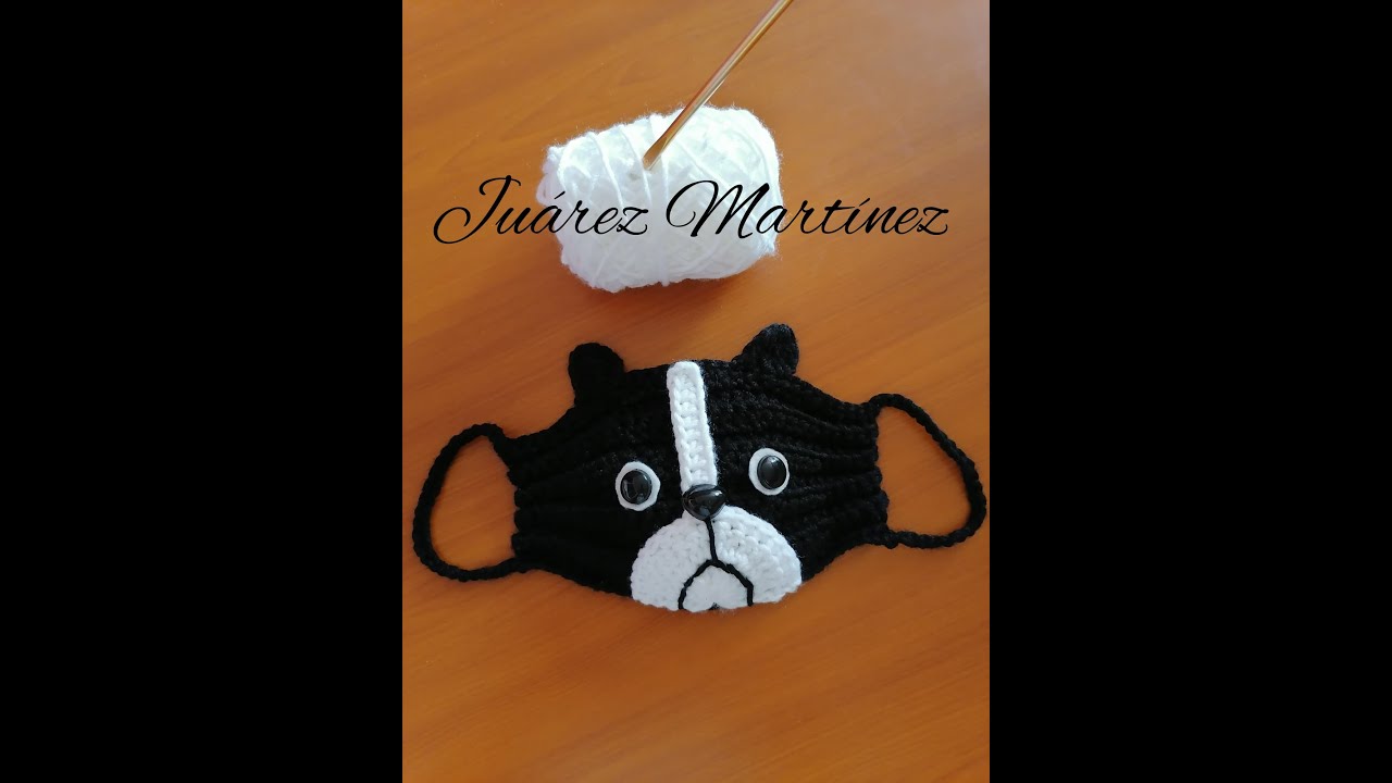 🐶🐕😍mascarilla cubrebocas tejida de perrito 🐶🐕😍Boston Terrie 🐶🐕😍