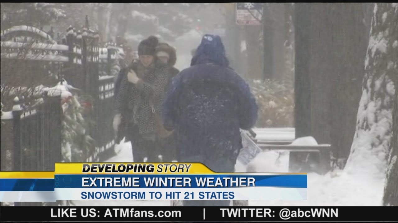 Extreme Winter Weather: Snowstorm to Hit 21 States
