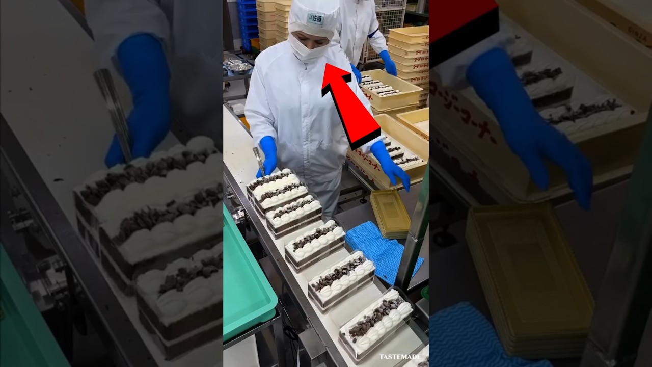 This is How a Japanese Factory make their cakes!   #facts #japan #christmas #cake #factory