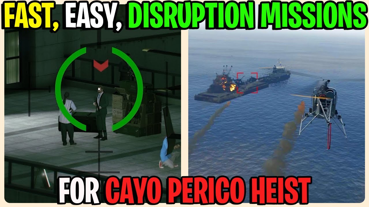 BEST WAY TO DO ALL DISRUPTION MISSIONS FOR CAYO PERICO HEIST - GTA 5 ONLINE