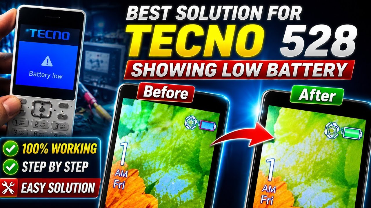 Решение проблемы с низким зарядом батареи Tecno T528 &mdash; 100% работающее решение ✅💯