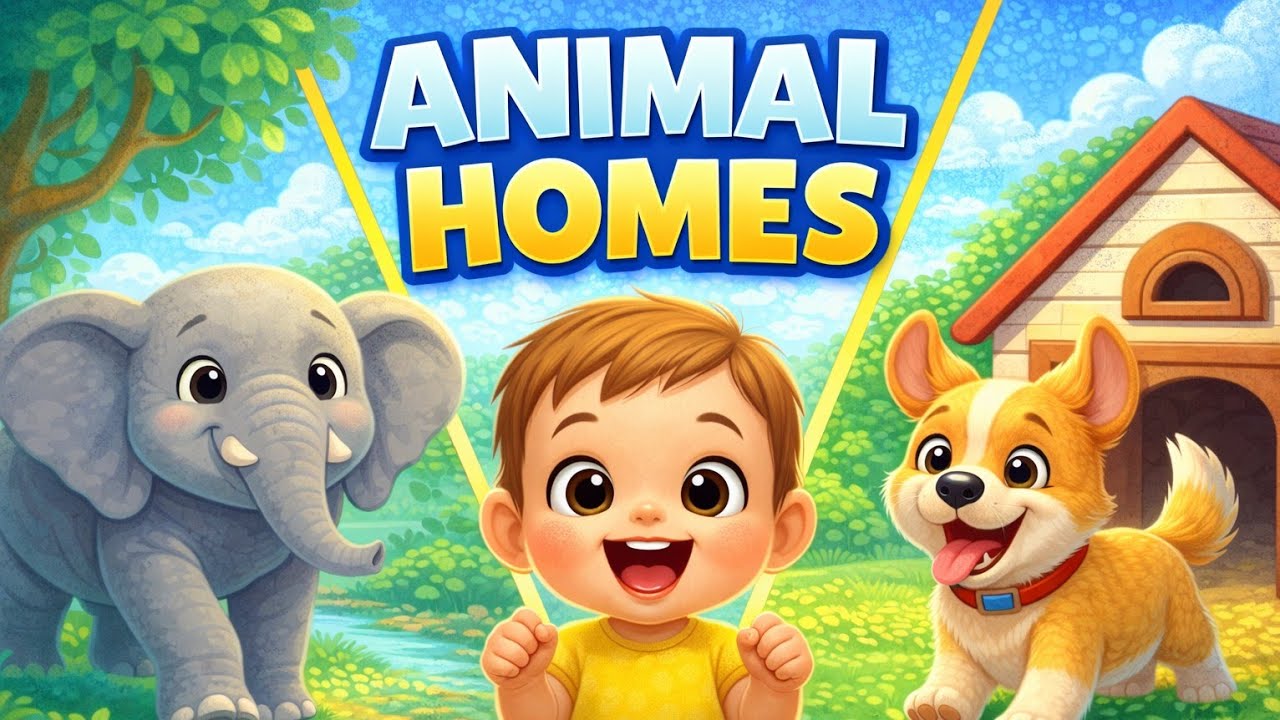 Animals and Their Homes 🏡🐘 | Where Animals Live | lullakids