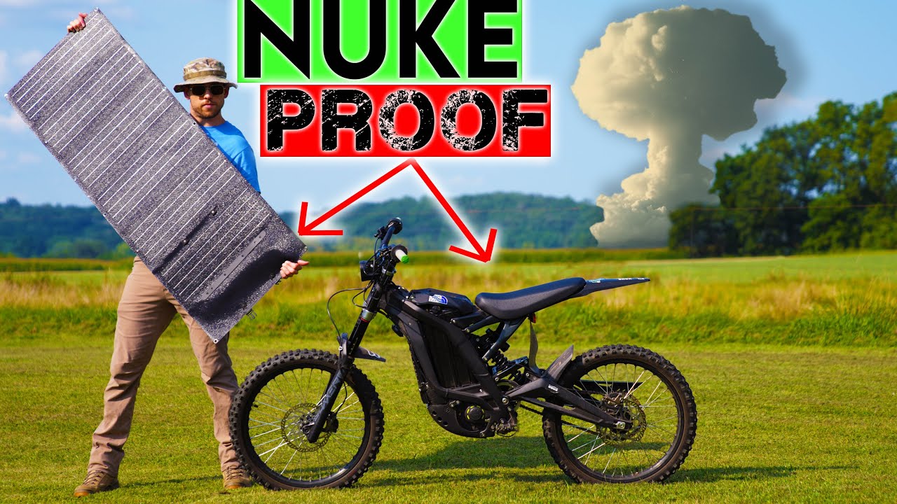 Can a Sur Ron ebike SURVIVE the APOCALYPSE?? with a solar panel...