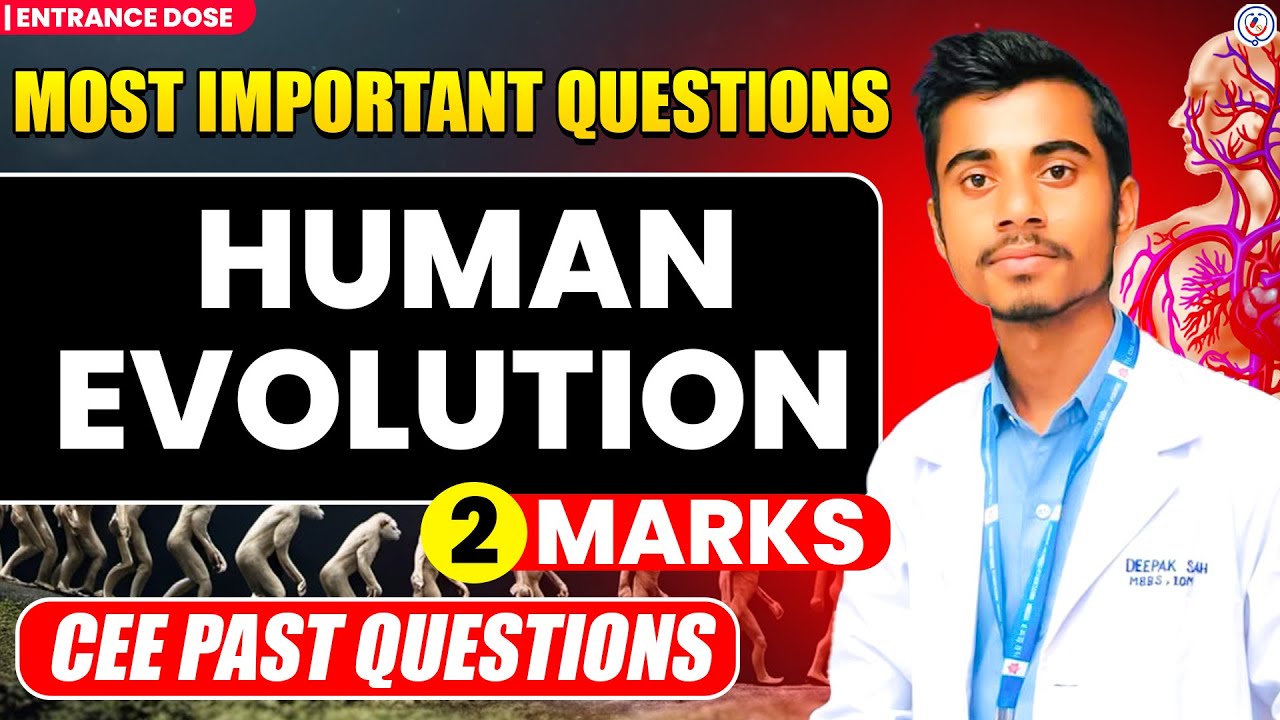 Human Evolution One Shot Video || Complete Theory, MCQs and Past Year Questions || 2 Marks Fix😲