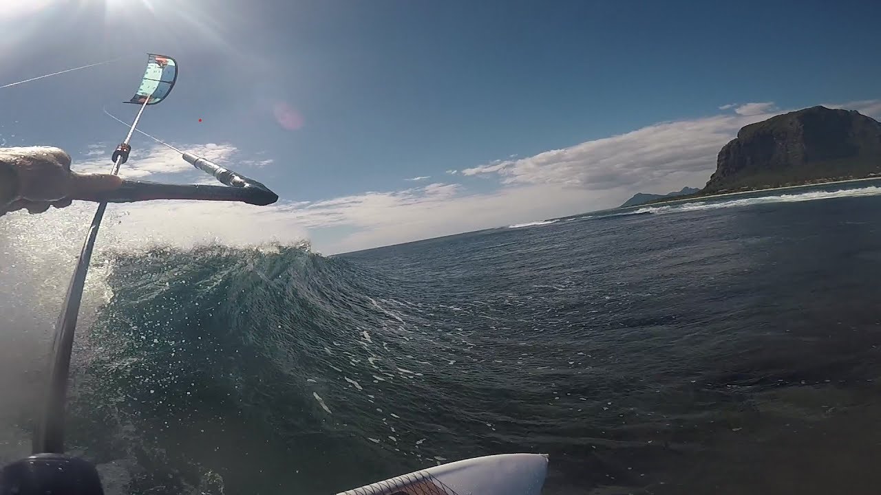 Kitesurfing one eye, Mauritius 2019