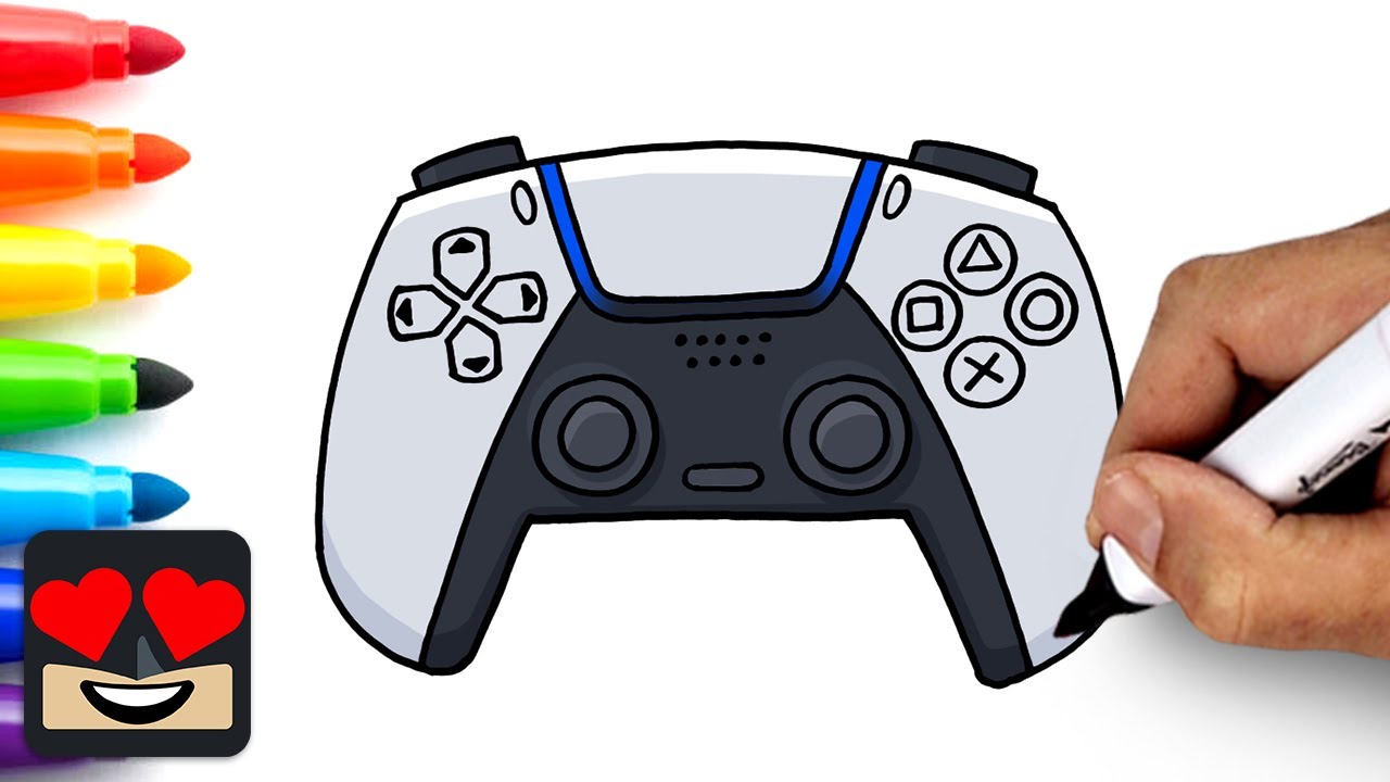 How To Draw a PS5 Controller | Step by Step Art Lesson for Beginners