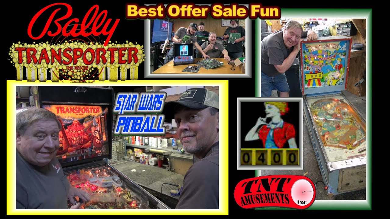#1664 Bally TRANSPORTER & CROSS COUNTRY & Stern STAR WARS & BEATLES Pinball Machines-TNT Amusements