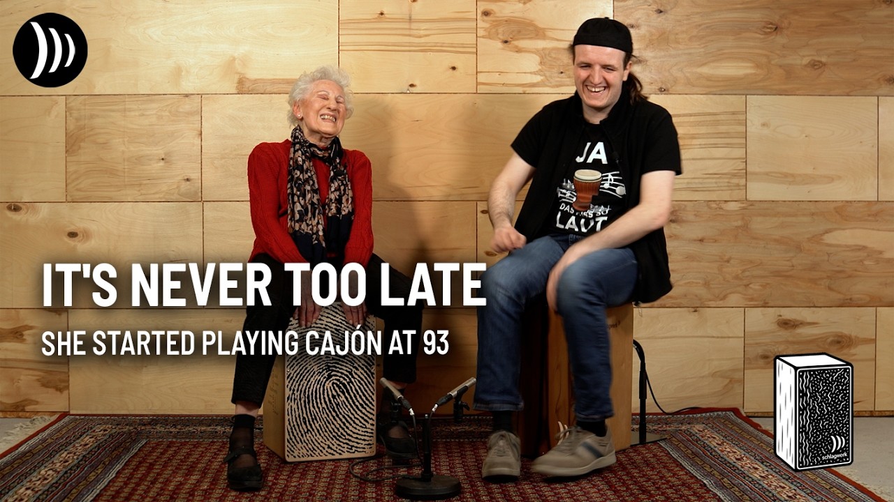 Never too old to start playing music 🥁 #nevertoolate #cajon #percussion #music