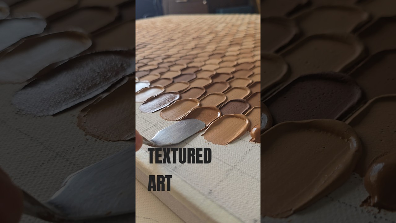 🤎 Satisfying Textured Art |🎨 DIY | #shorts #texturedart