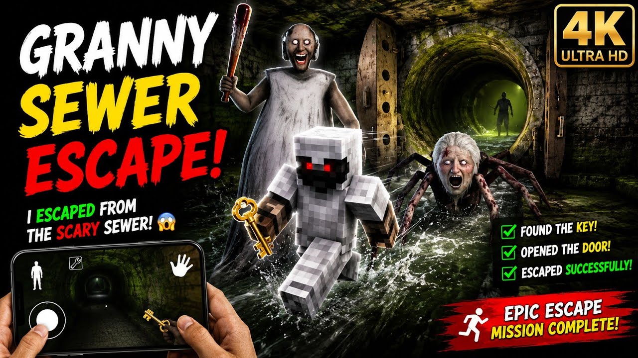 Granny sewer escape 😮