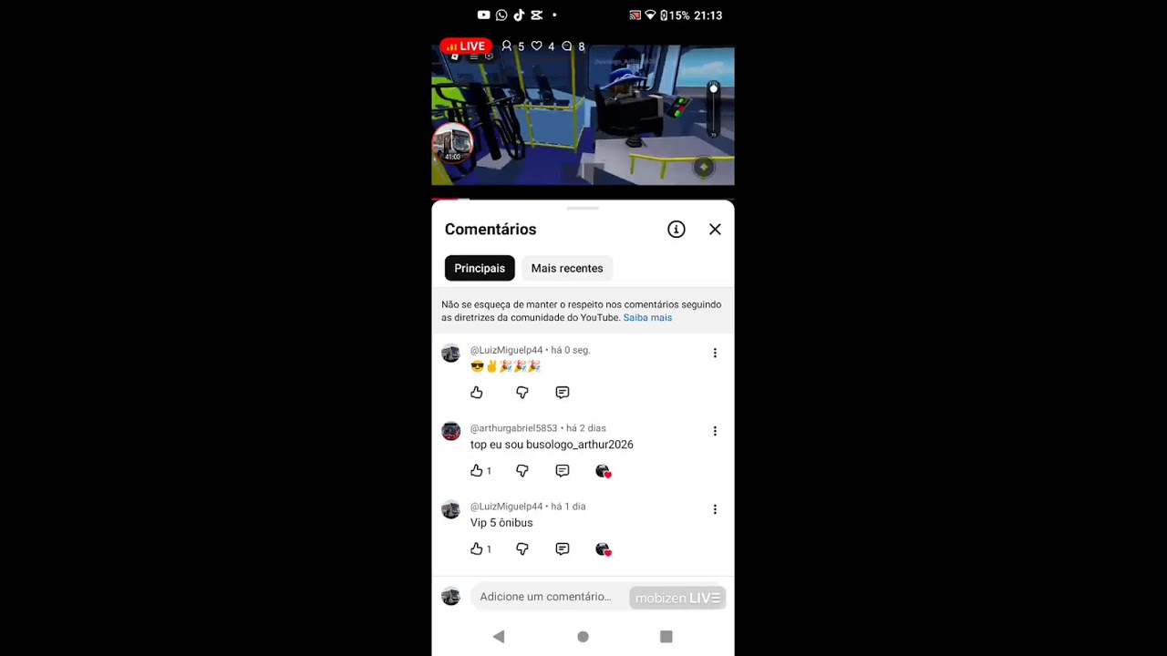 short ônibus 2026