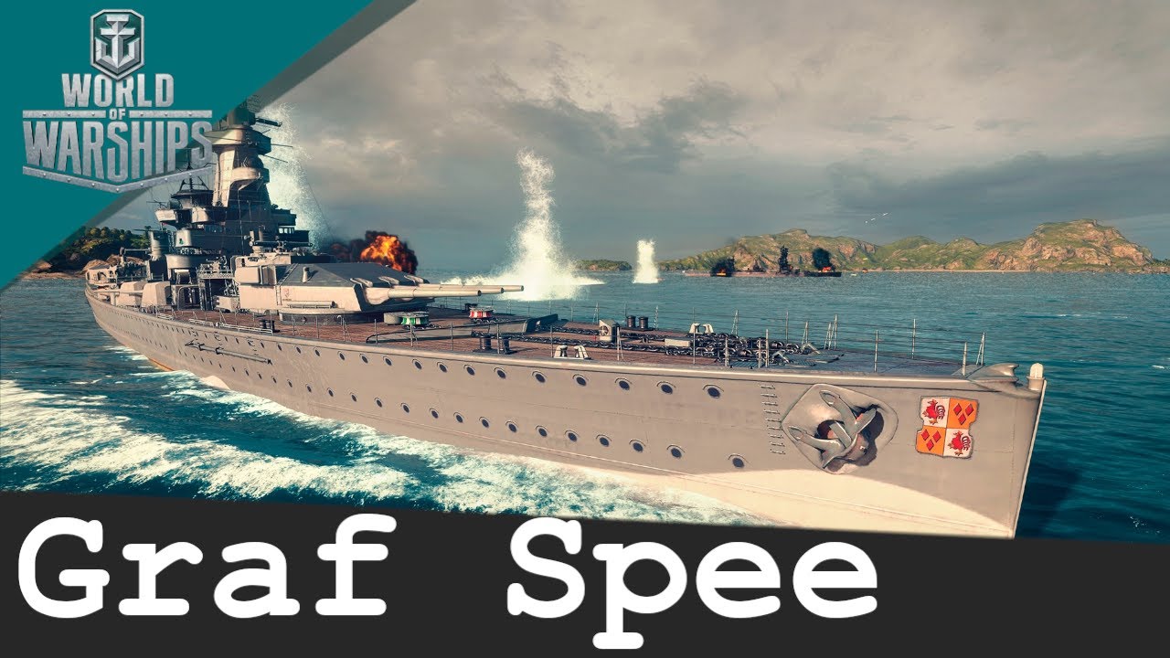 World of Warships Graf Spee gameplay