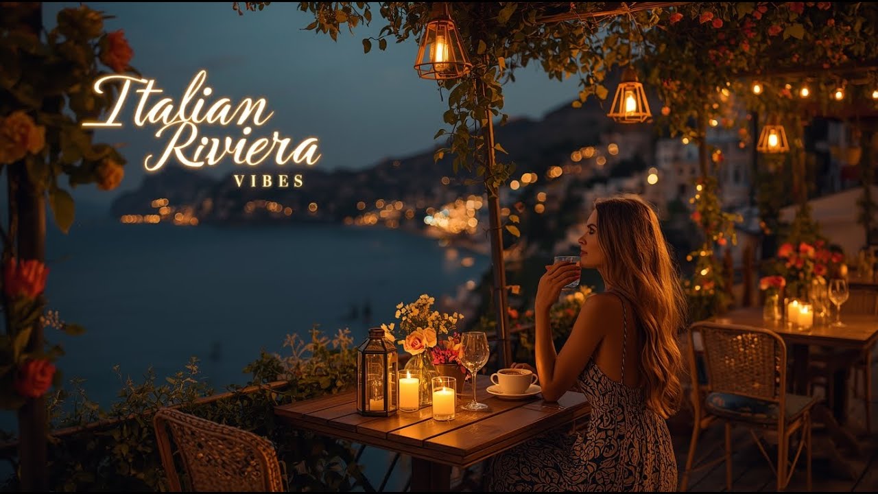 ☕ Italian Cafe Vibes 🎶 Relaxing Jazz & Chill Music with Beautiful Amalfi Coast Views 4K