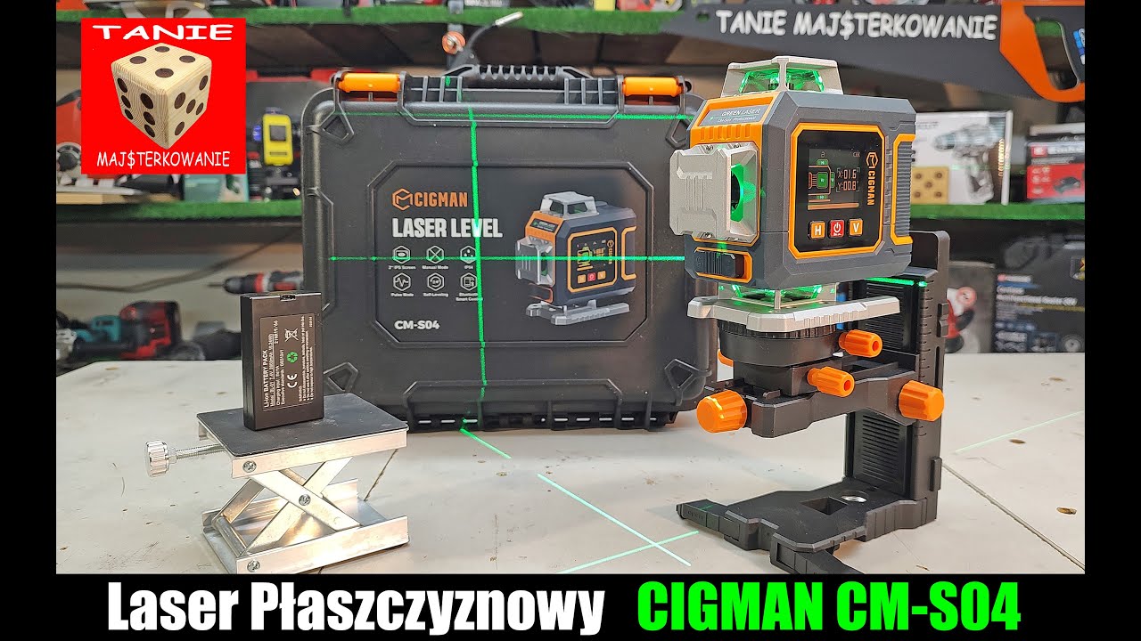 Laser Płaszczyznowy Cigman CM-S04   Zasięg 30m, Aplikacja Bluetooth, Pilot... Jest Tego Sporo  :)