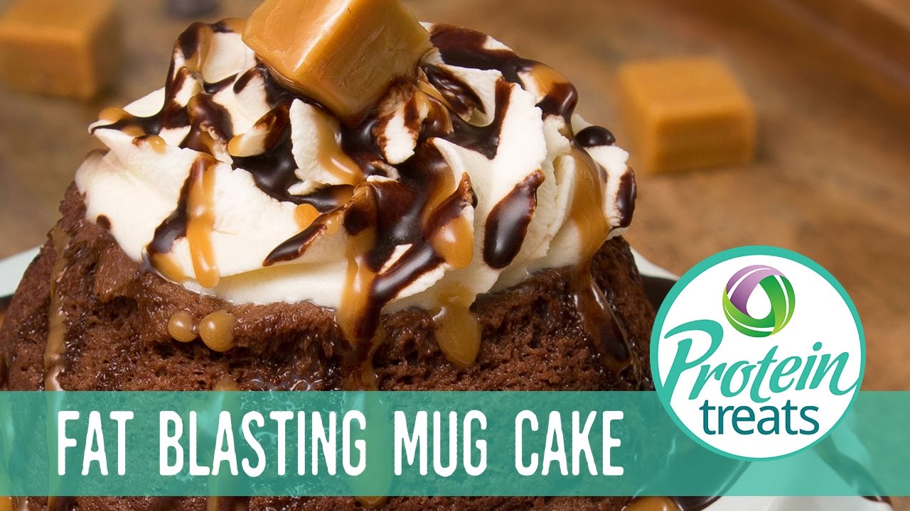 Chocolate Caramel Microwave Mug Cake Recipe Sugar-Free, Gluten-Free Protein Treats by Nutracelle
