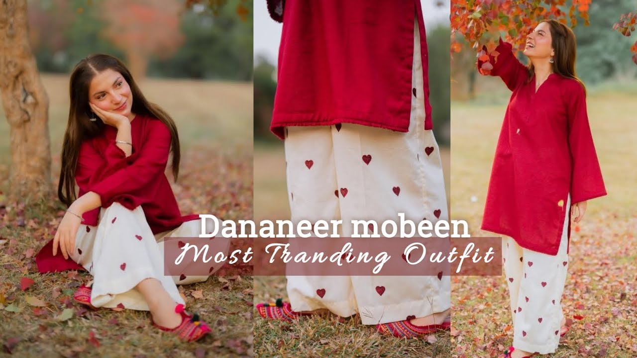 Most Tranding🌹Dananeer, haniya Amir and sajal ali inspired outfit✨🪡Thread work embroidery 