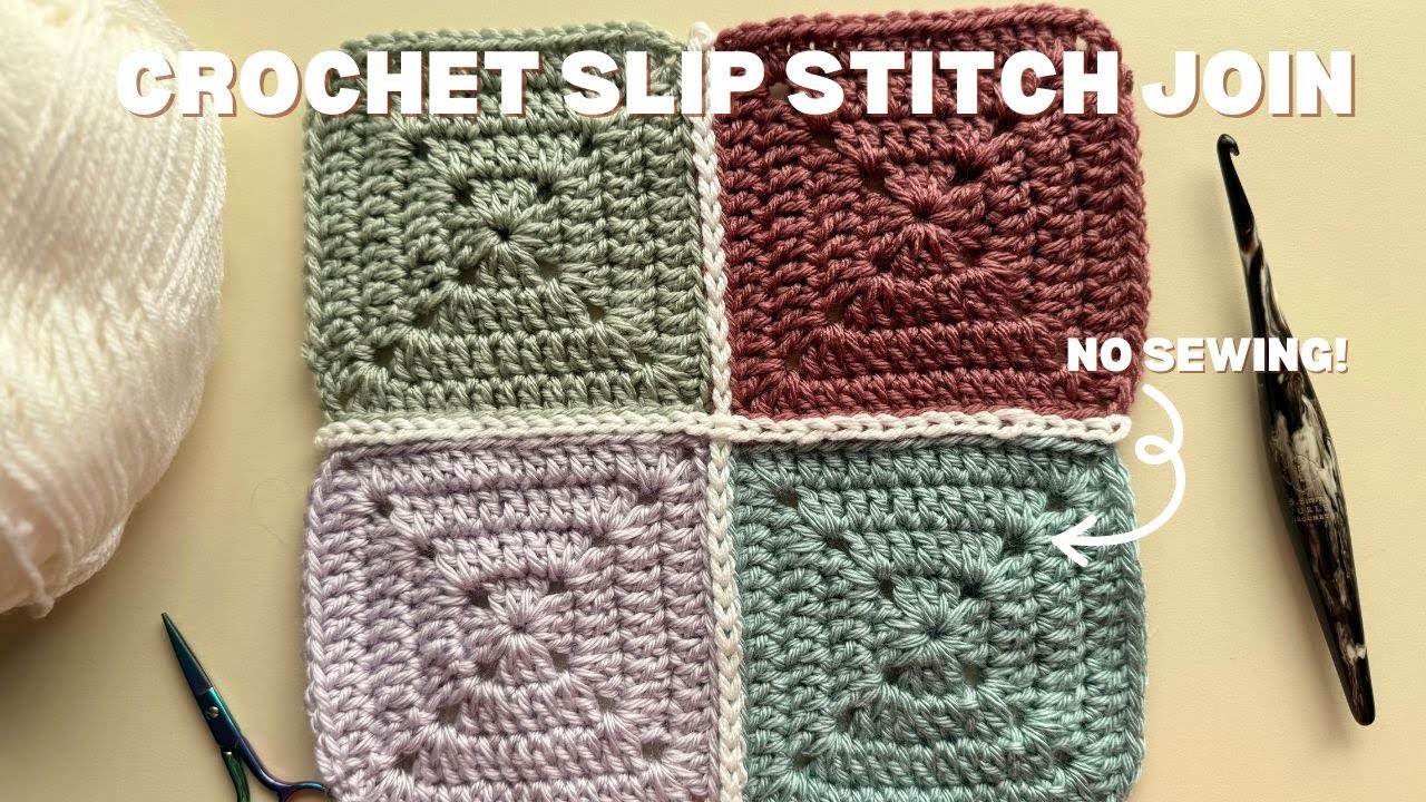 How to Join Crochet Pieces With a Slip Stitch Seam