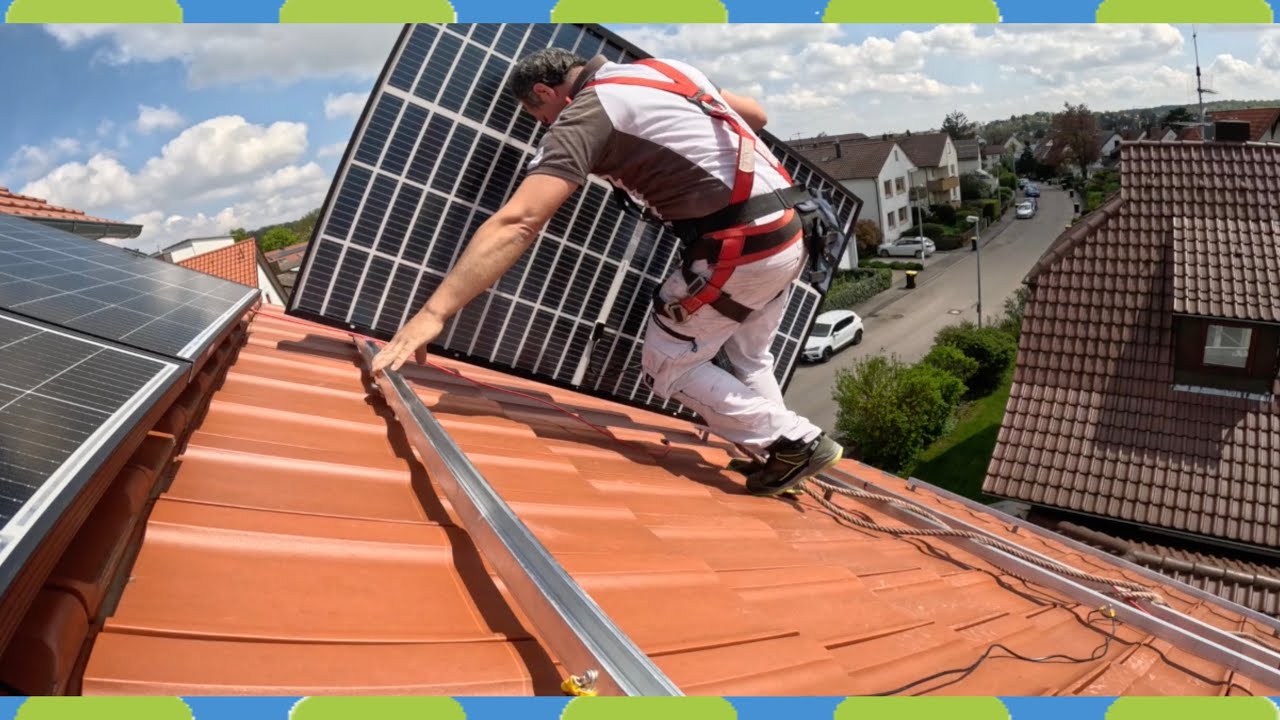 maysun Glas/Glas Module Solaranlage installieren 410W Watt auf schrägdach