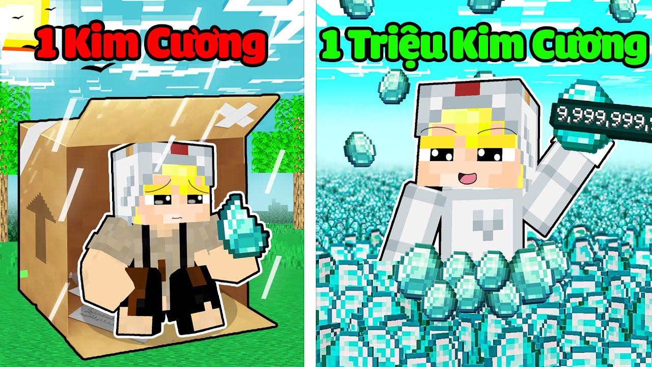 Tô Gà Nhưng Nếu Kim Cương = Tiền Trong Minecraft!!!💎💎 💲💲