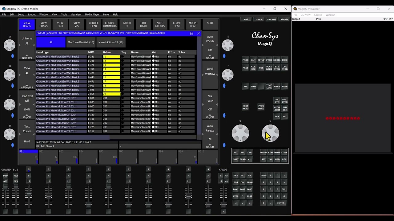 Formation de base MagicQ : New Show & Patching