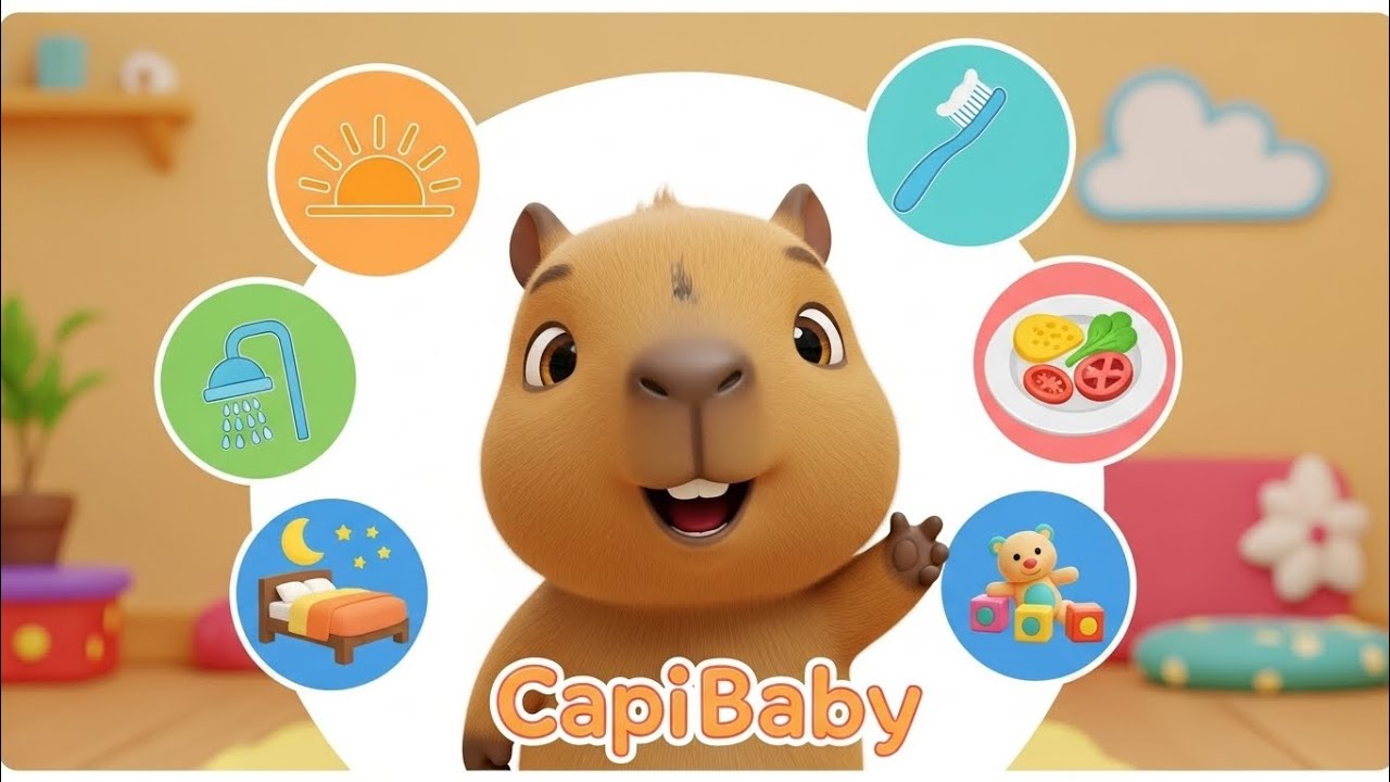 ROTINAS COM A CAPIBABY - #educação #escovarosdentes #brincar #infantil #diversão 