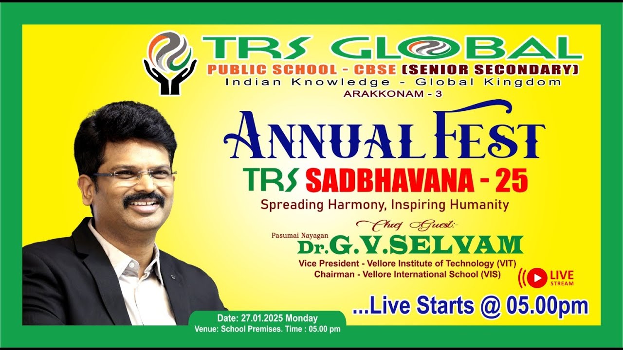 🔴 LIVE | TRS GLOBAL PUBLIC SCHOOL | ANNUAL FEST 2025.