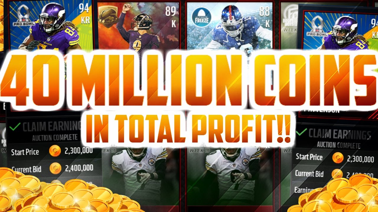 HOW I MADE OVER 40 MILLION BY INVESTING!! MADDEN MOBILE 17 PROFIT - COIN METHOD AND EXPLANATION!