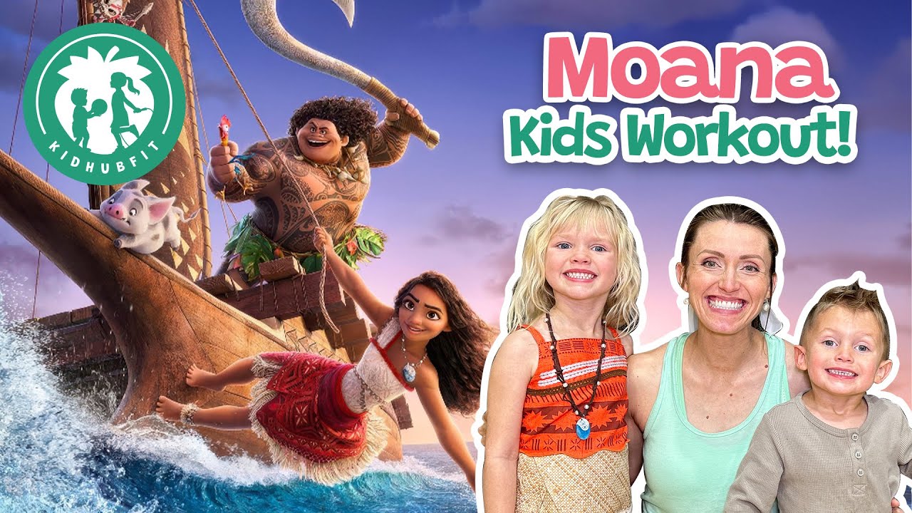 Kids Moana 2 Workout! 💪🏝️ Activities & Exercise For Kids! Moana Sports Court Games! Fun Indoor Play!