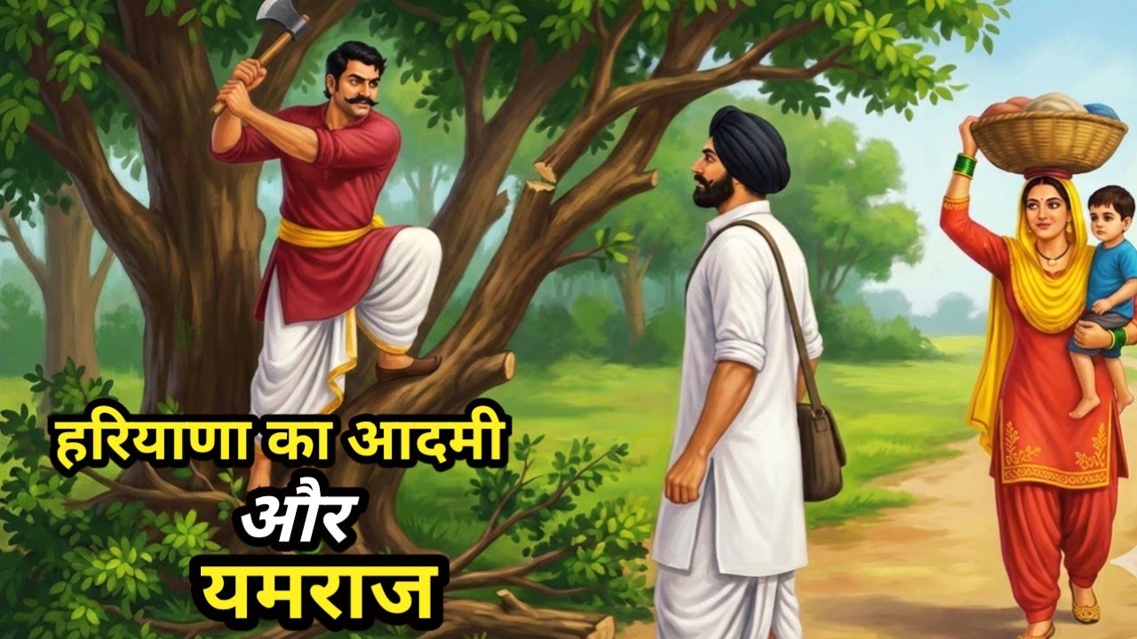 भेष बदल कर यमराज जब किसान के प्राण लेने पहुंचे। ईष्यालु किसान ने क्या किया। 