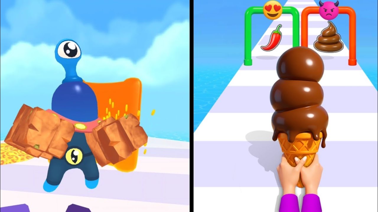Stacky Ice Cream Runner VS Join Blob Clash - Max Levels SpeedRun Gameplay (iOS Android)