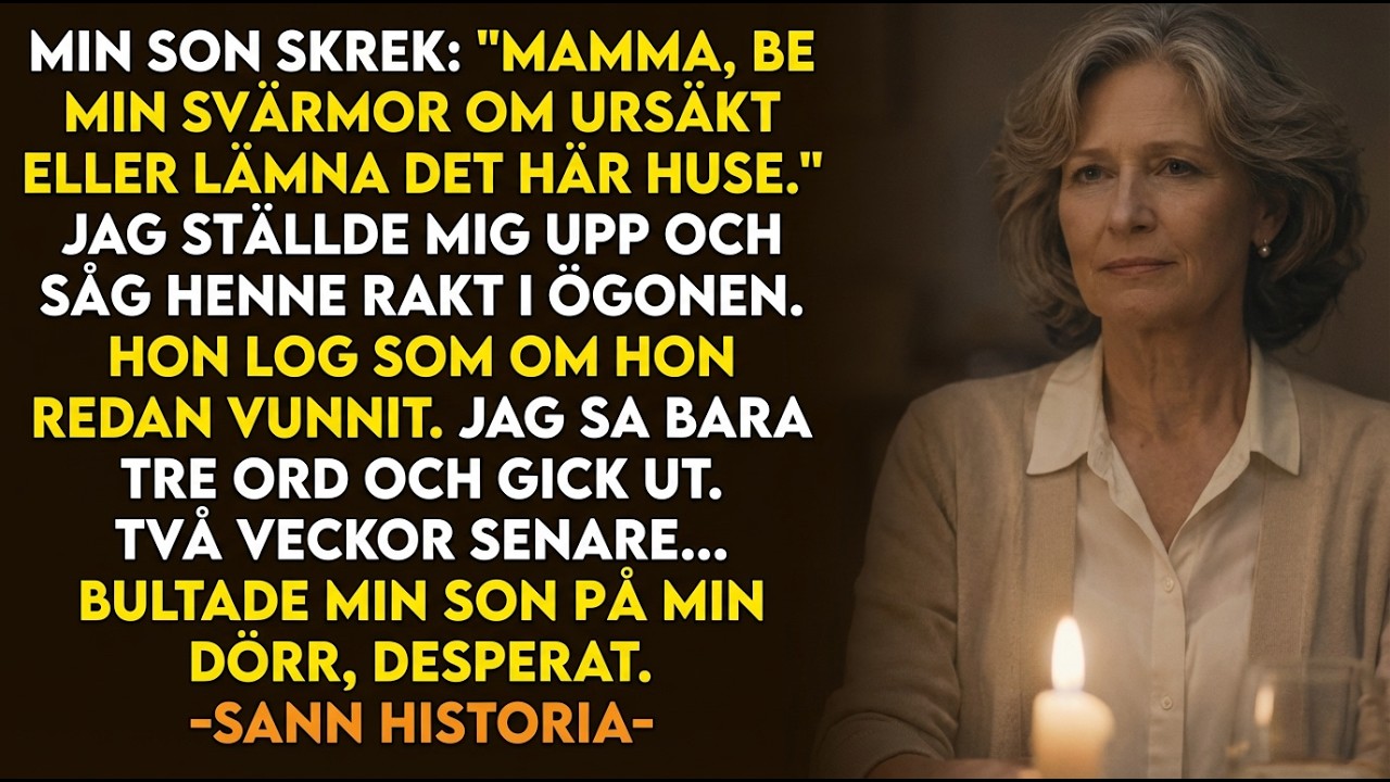 SANN HISTORIA 👵💔 Min son tvingade mig be om ursäkt till sin svärmor. Jag sa 3 ord—sen bad han